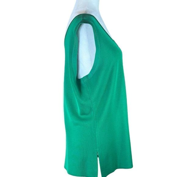 Misook Scoop Neck Sleeveless Green Top Size 0X - Picture 2 of 11